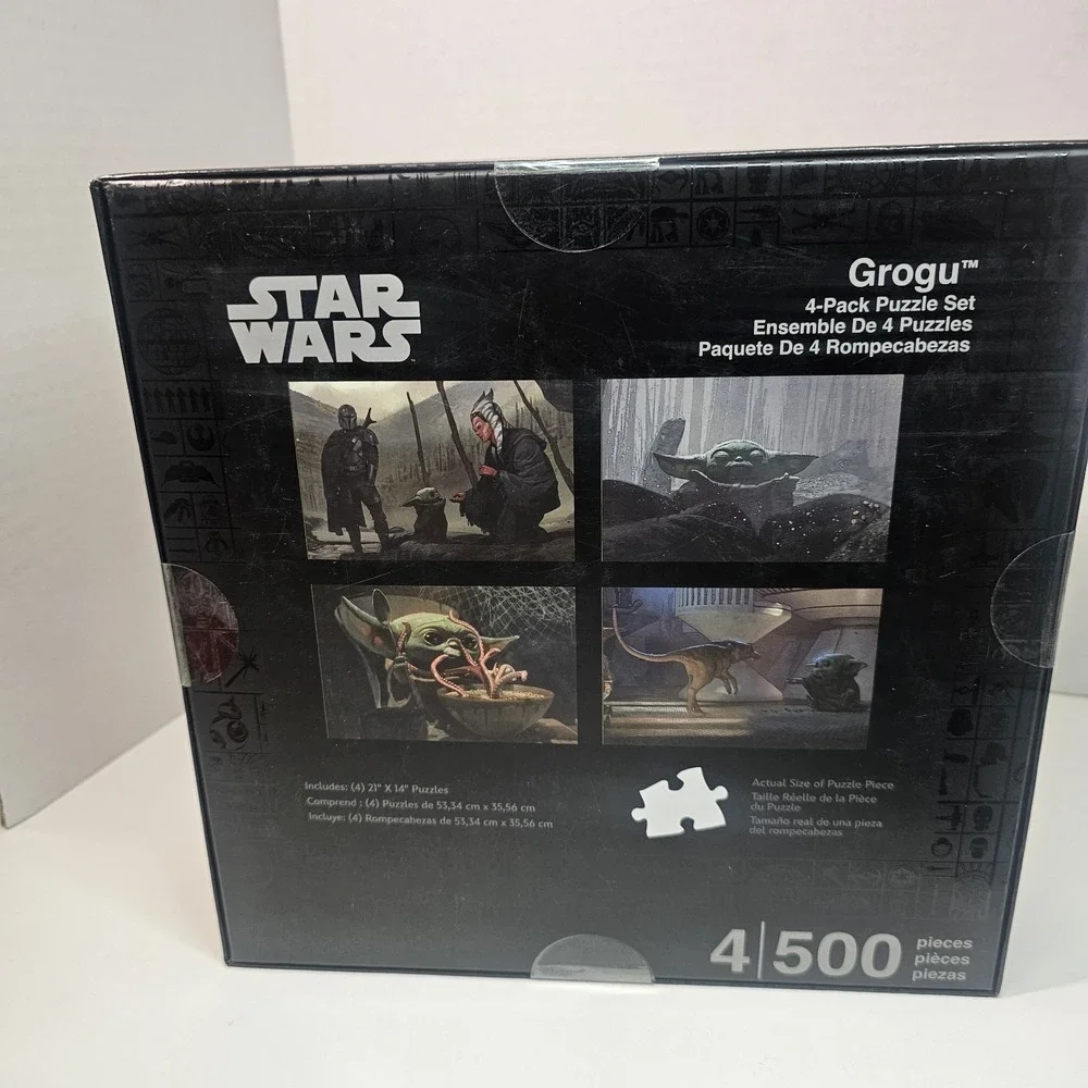 Star Wars Grogu 4 Pack Puzzle Set 4x500 Pieces‎ Mandalorian Baby Yoda